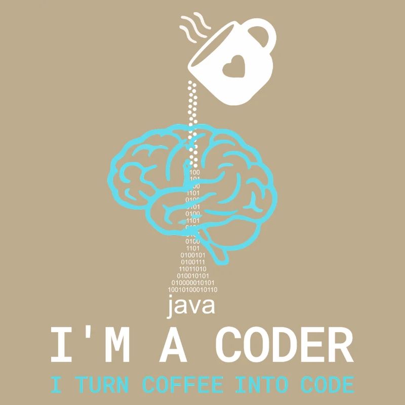Coder T-Shirt: Coffee into Code – Nerdy Programmie