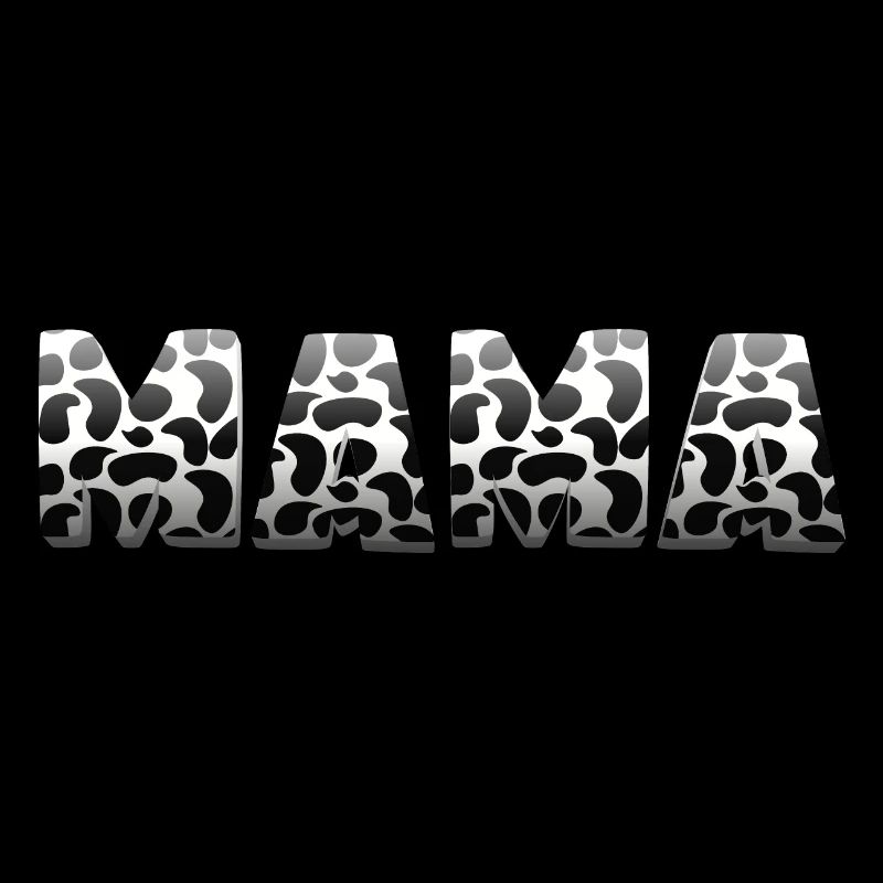 Cute Mama Cow Print Schwarz Weiß Mama Mutter Tierm