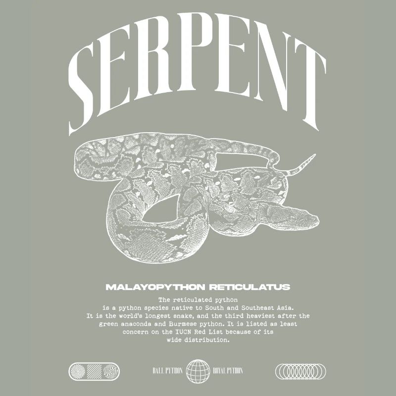 Reticulated Python Reptile Keeper Streetwear