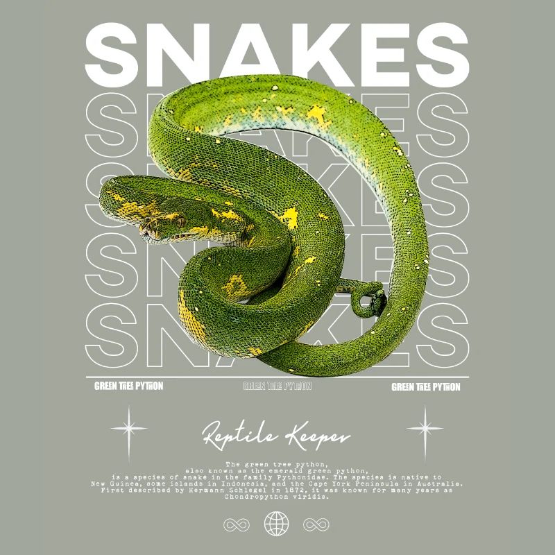 Green Tree Python Modern Streetwear Reptile Keeper