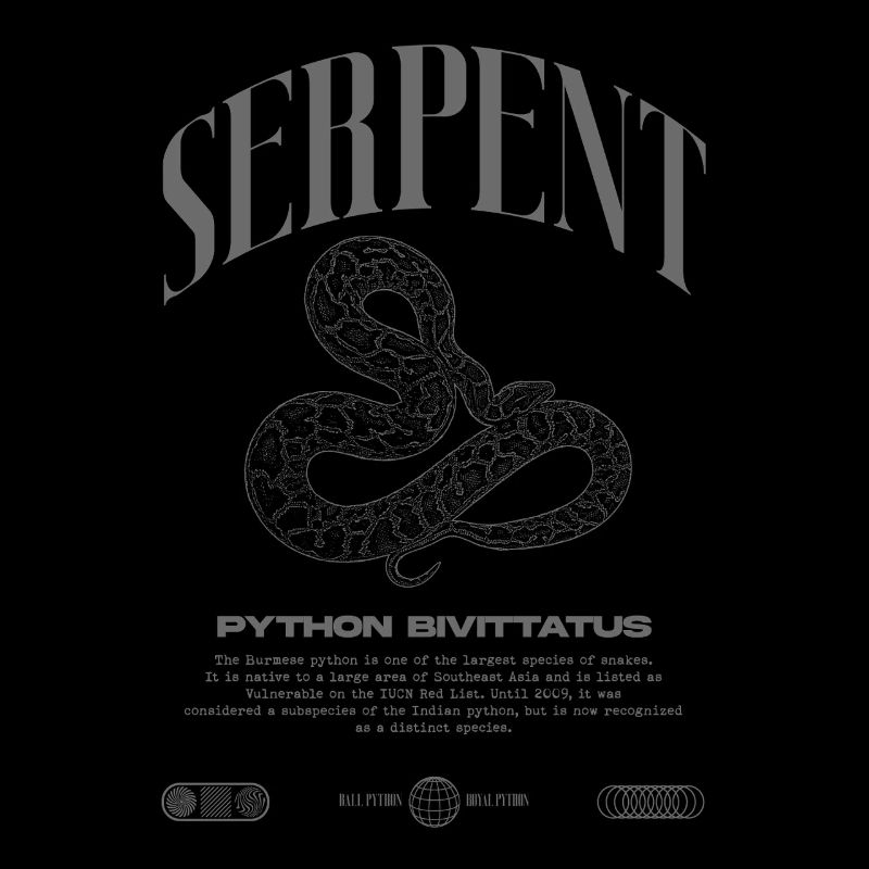 Burmese Python Modern Reptile Keeper Streetwear