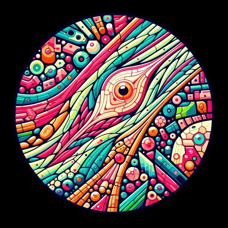 Vivid Histology Canvas: Abstract Tissue Art