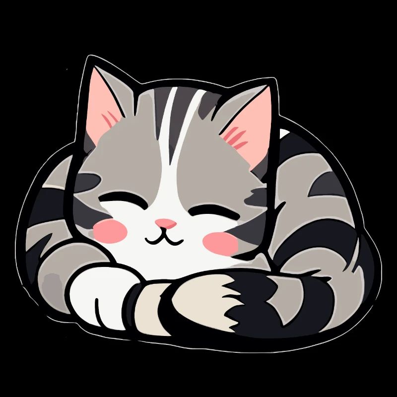 Süße Katze schläft eingerollt