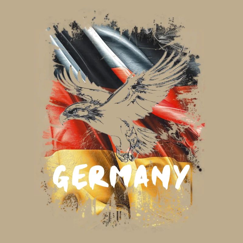 German eagle with Germany flag
