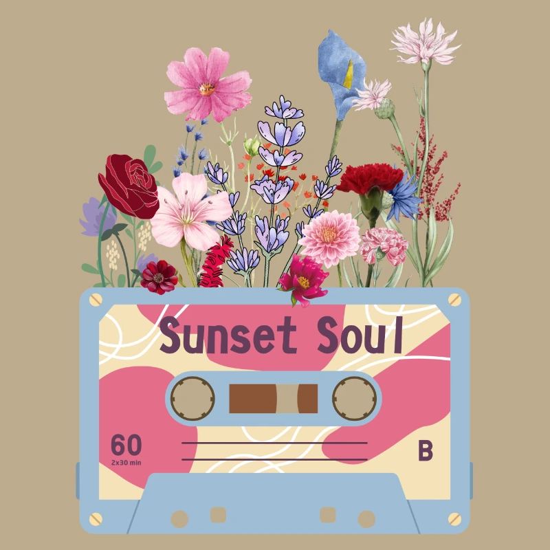 Florale Retro-Videokassette