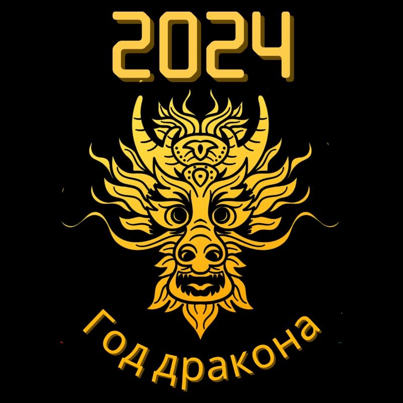 Année du Dragon 2024 Год дракона Chine Russe