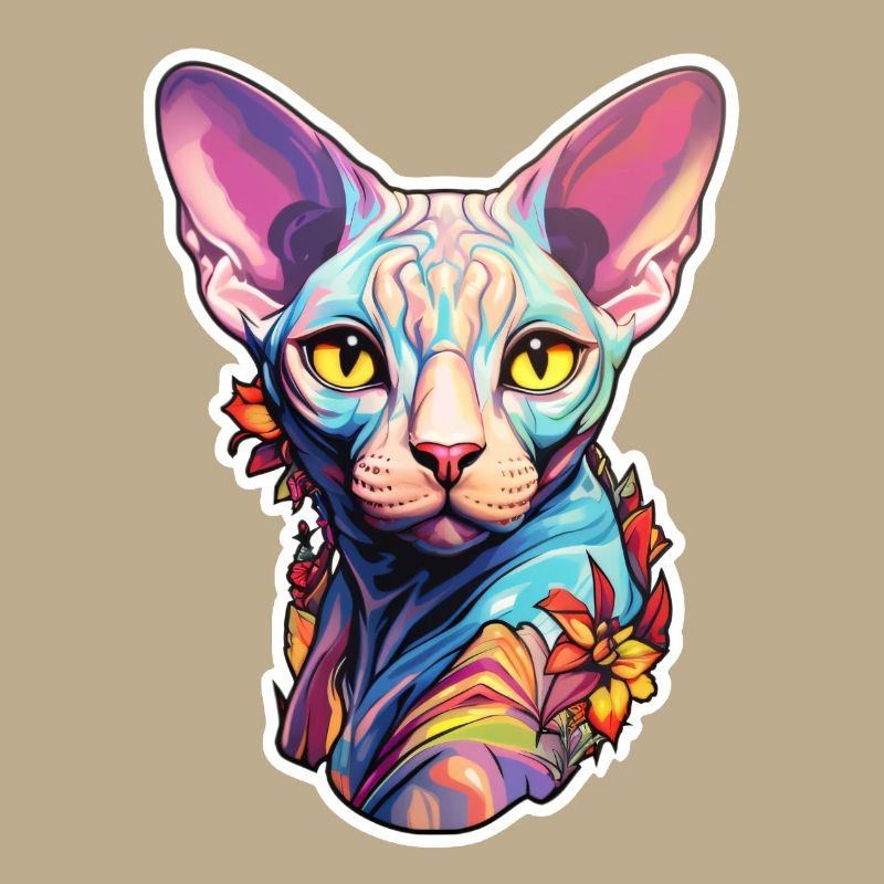 Tête de chat Sphynx