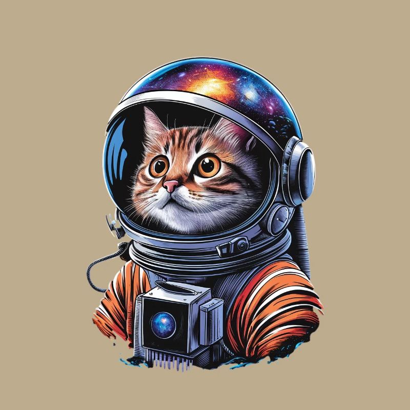Galactic cat astronaut explores space