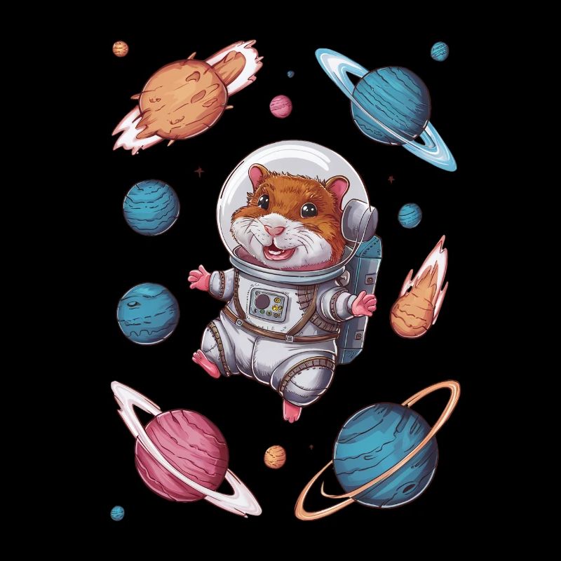 Weltraumhamster Unter Sternen