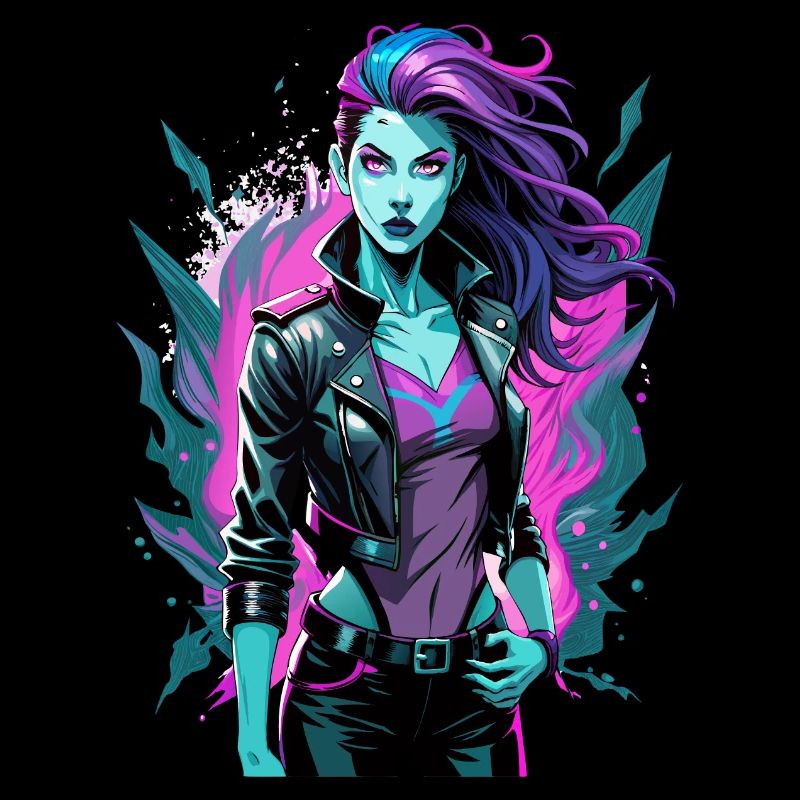 Moderne Tinte Gothic Gir