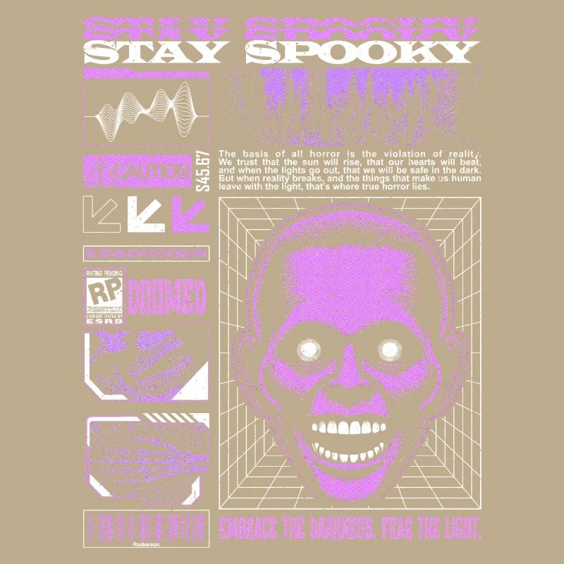 Restez Spooky Ghost Blanc & Lilas Saison d’Halloween