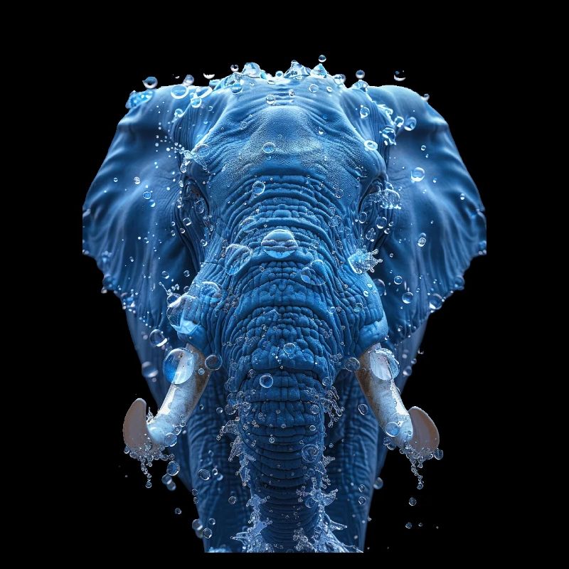 Elephant made of water
