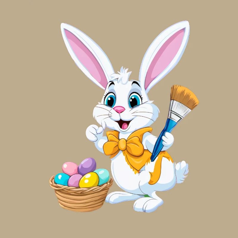 Easter bunny with Easter eggs