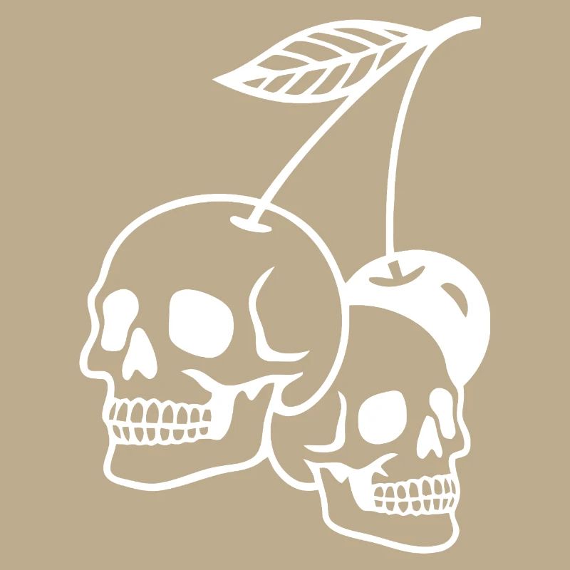 Dunkle Kirsche Schädel Illustration