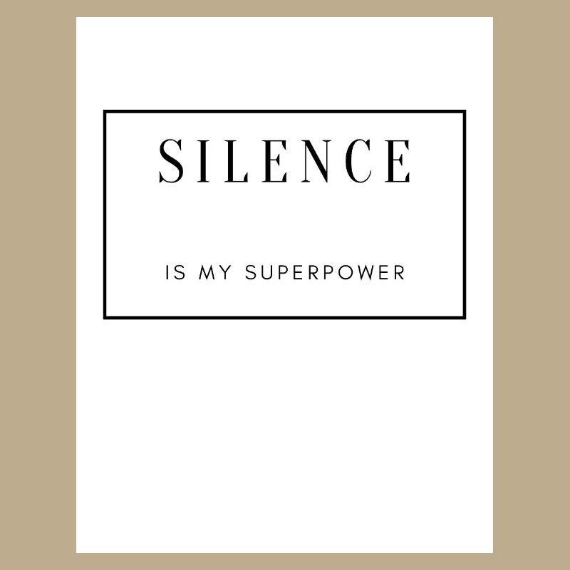 Silence, Force et Sérénité sur Textile