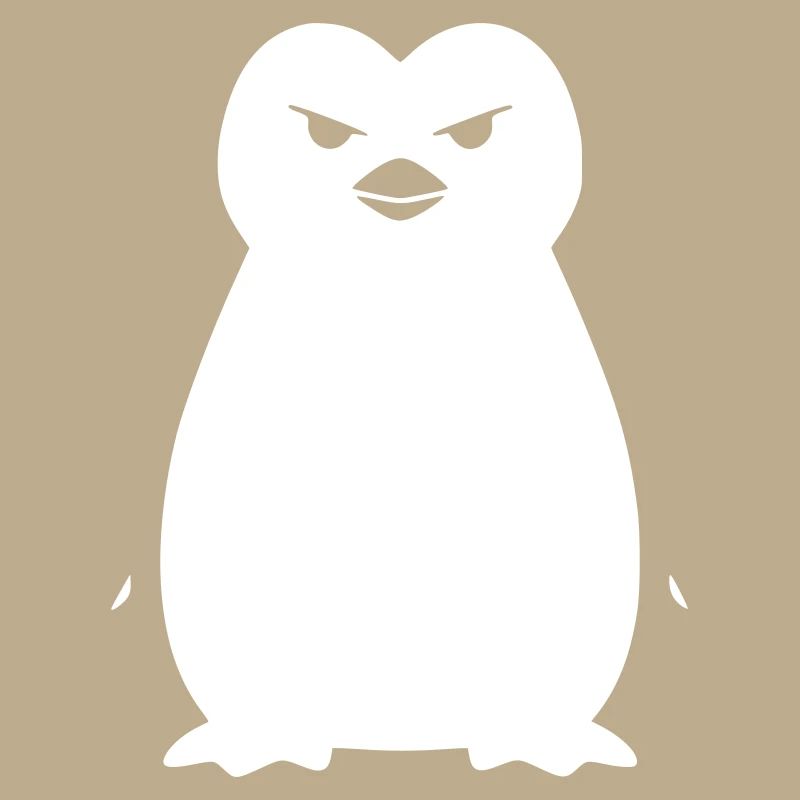 Pinguin Stencil: Boldes Grunge-Statement