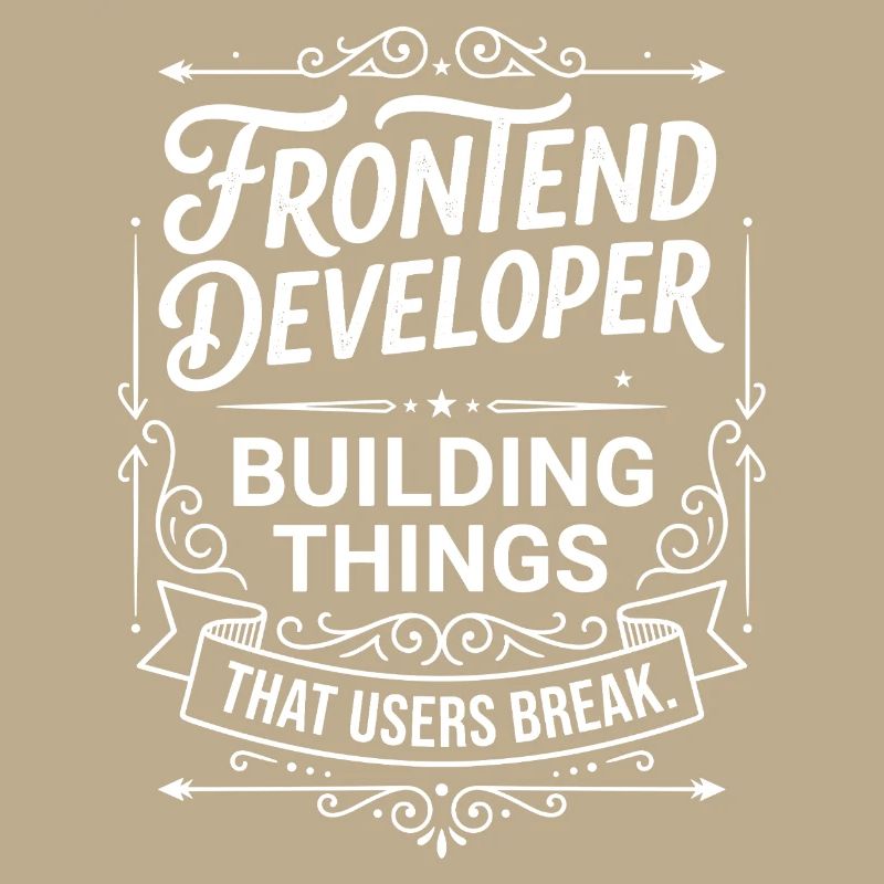 Frontend Entwickler baut Dinge