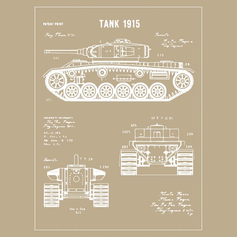 Panzer Bauplan von 1915