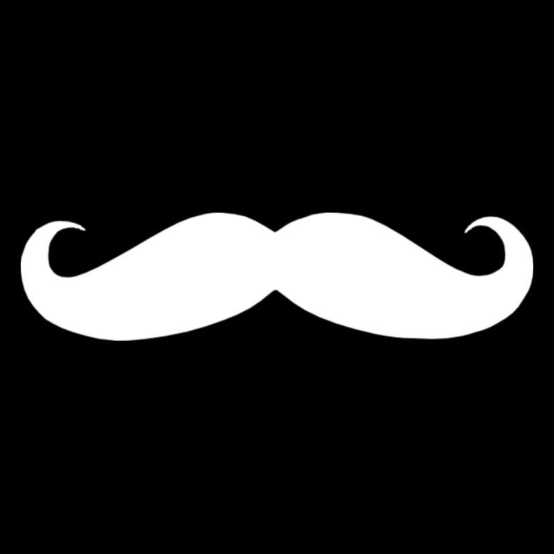 white mustache