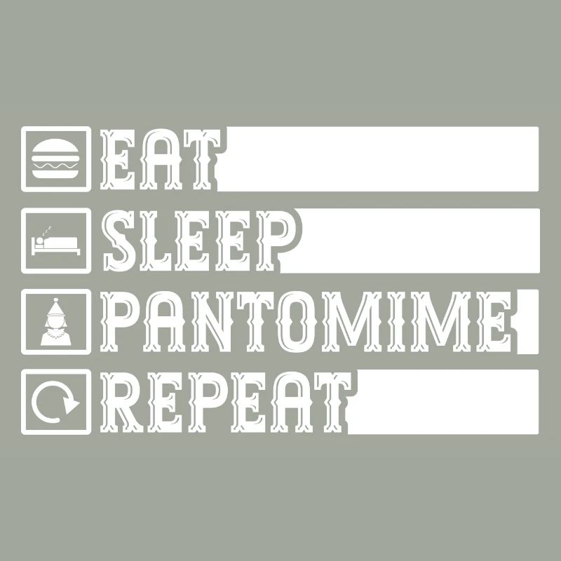 Circus Graphic Pantomime Repeat Circus Performer