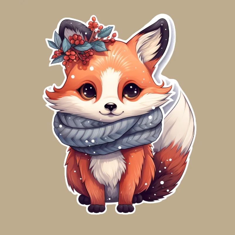 cute fox wintry