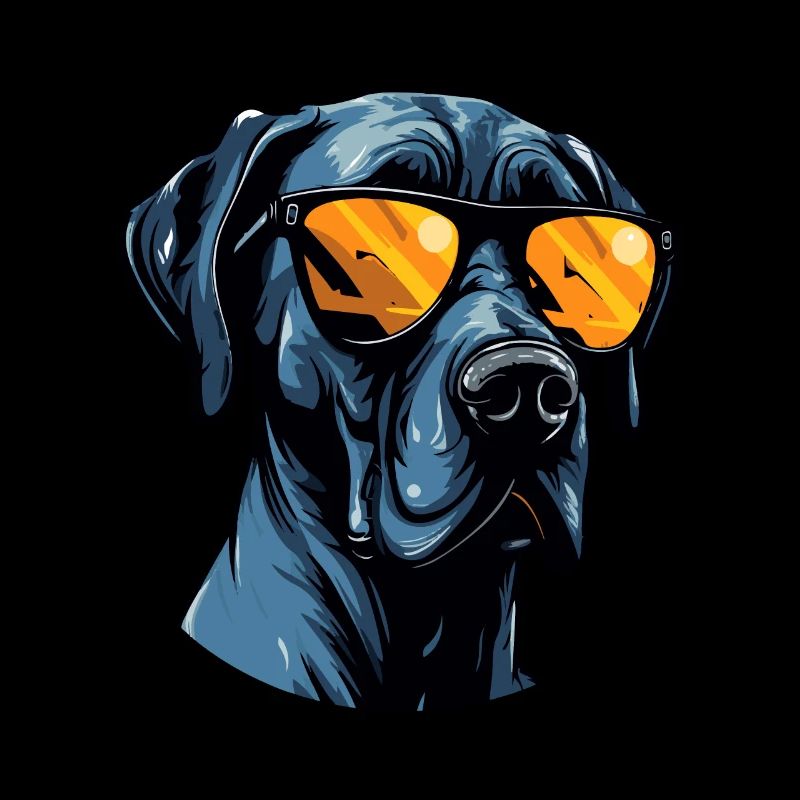 Great Dane Dog Head Portrait Cool
