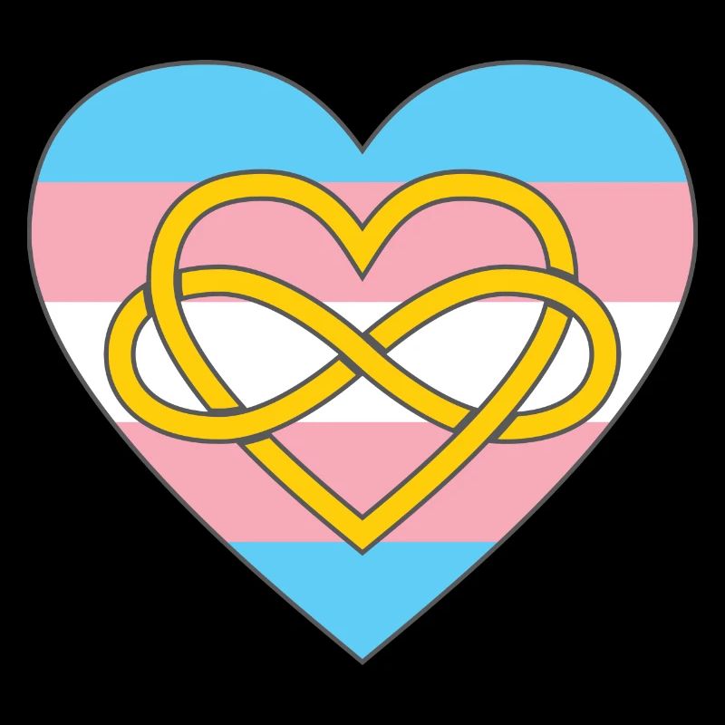 Polyamory Infinity Heart Trans Pride