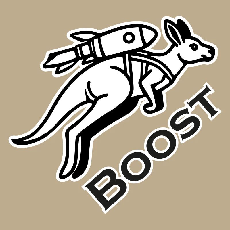 Kangaroo With Jetpack - Boost Design