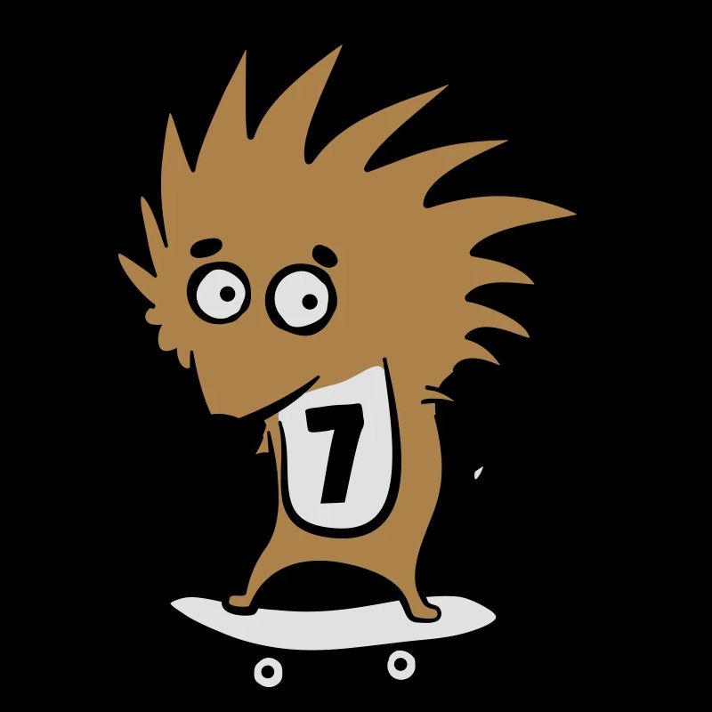 Skate Igel "Knut Heinrich" mit Startnummer 7