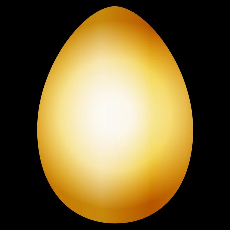 golden egg - gilded chicken egg for Easter