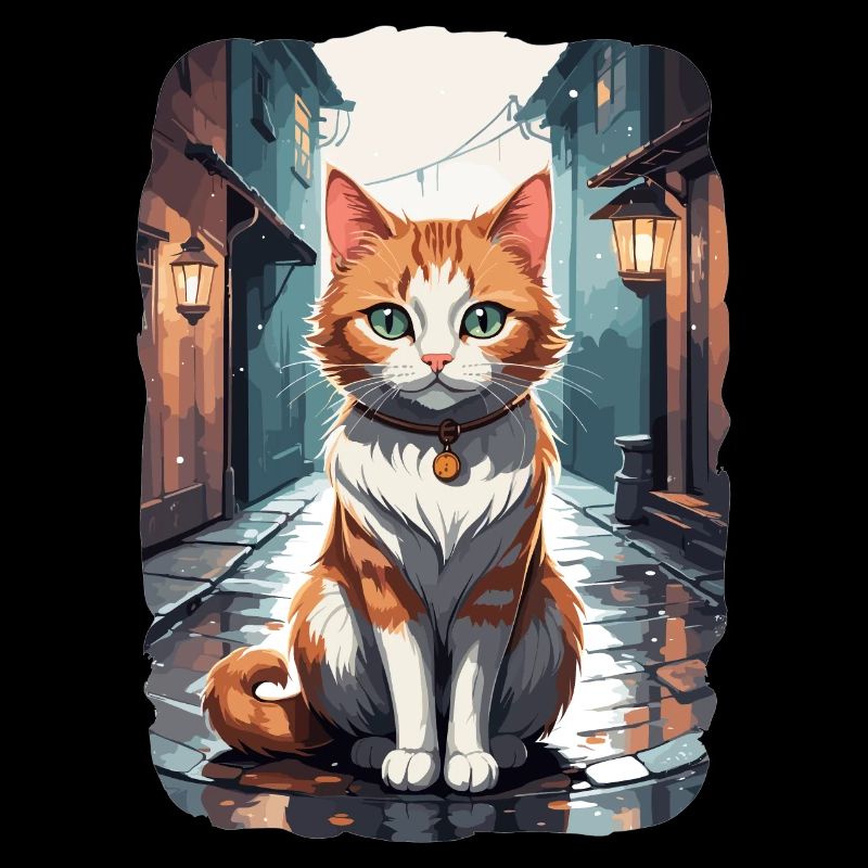 Chats mignons dans une ruelle de rue