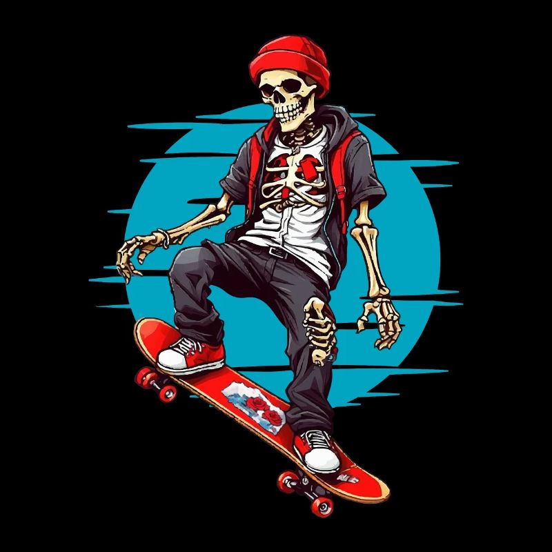 Skateboarding Skelett