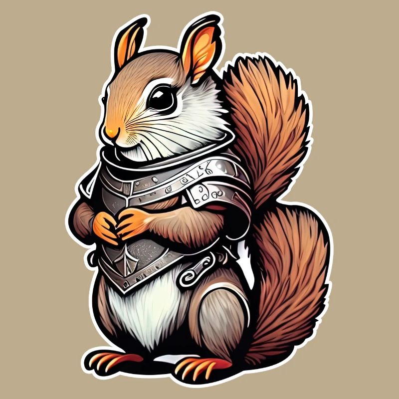 Krieger-Eichhörnchen Illustration