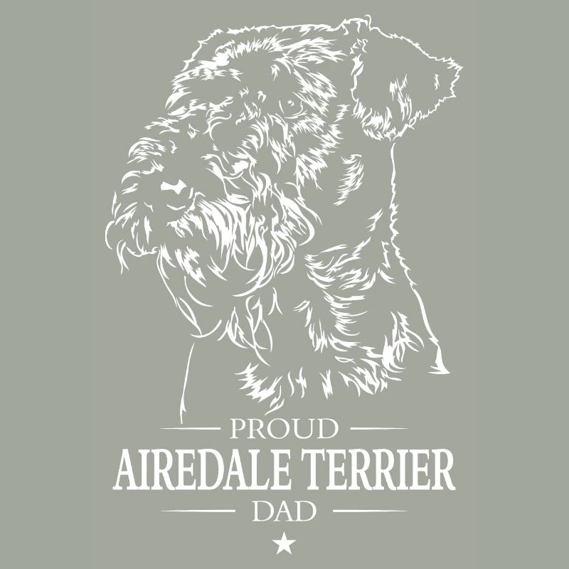 Proud Airedale Terrier Dad Hunde Hund Wilsigns
