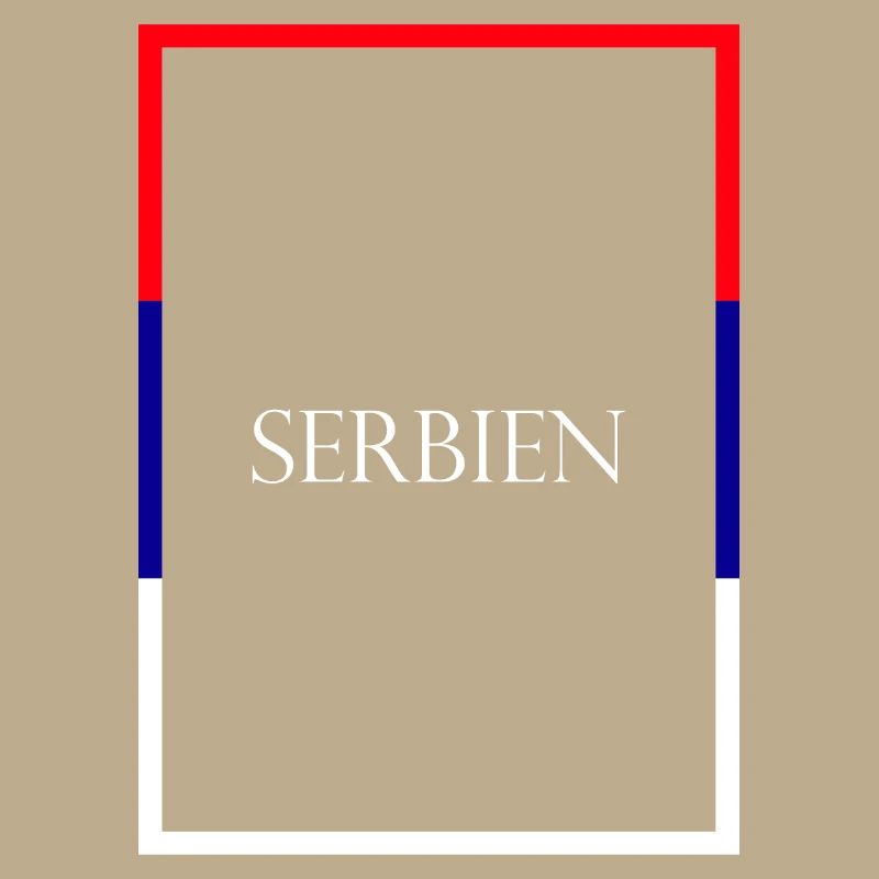 Serbie Србија, Lettrage de déclaration avec drapeau