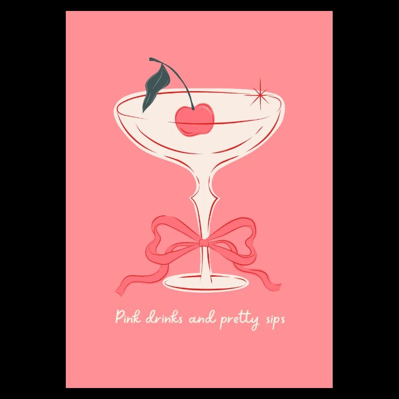 Pretty pink gin drink