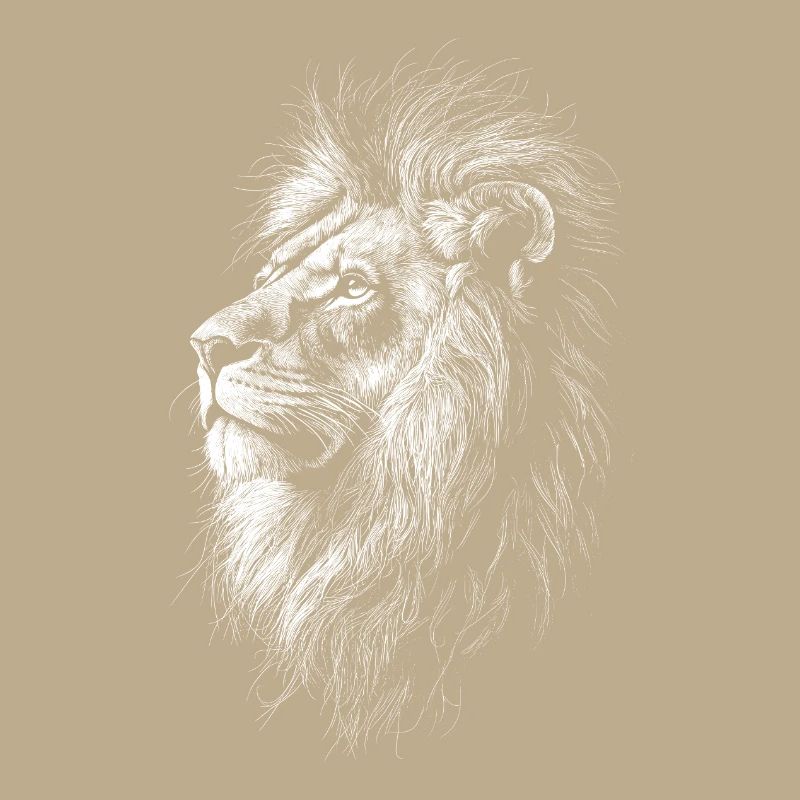 Dessin de silhouette de lion
