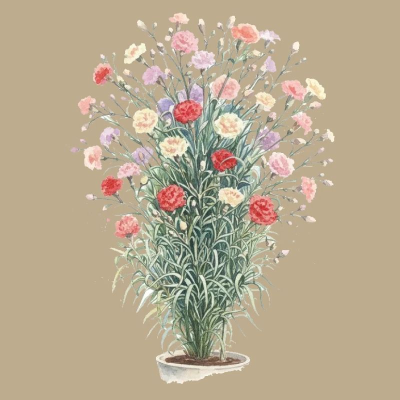 Romantic carnation bouquet
