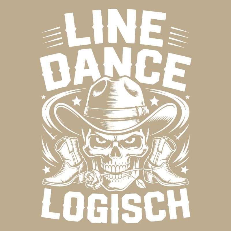 Line Dance Skull Logo