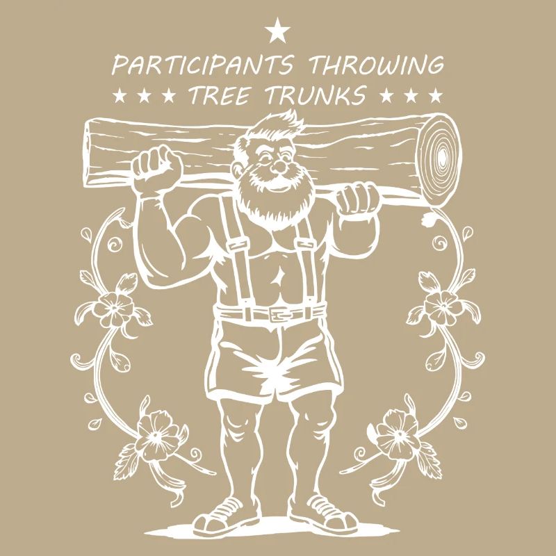 Compétiteurs de lancer de tronc d’arbre