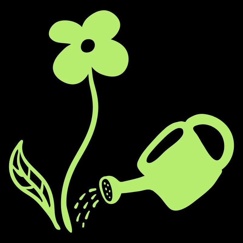 Blumen gießen - line