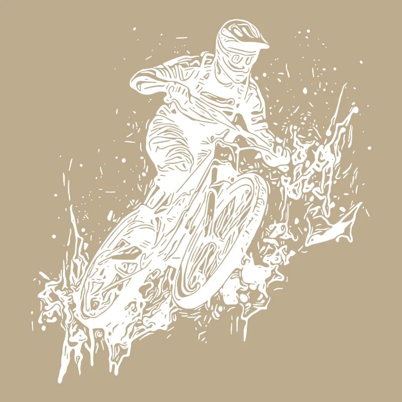 Mud Splash Splash Mountain Biker avec vélo