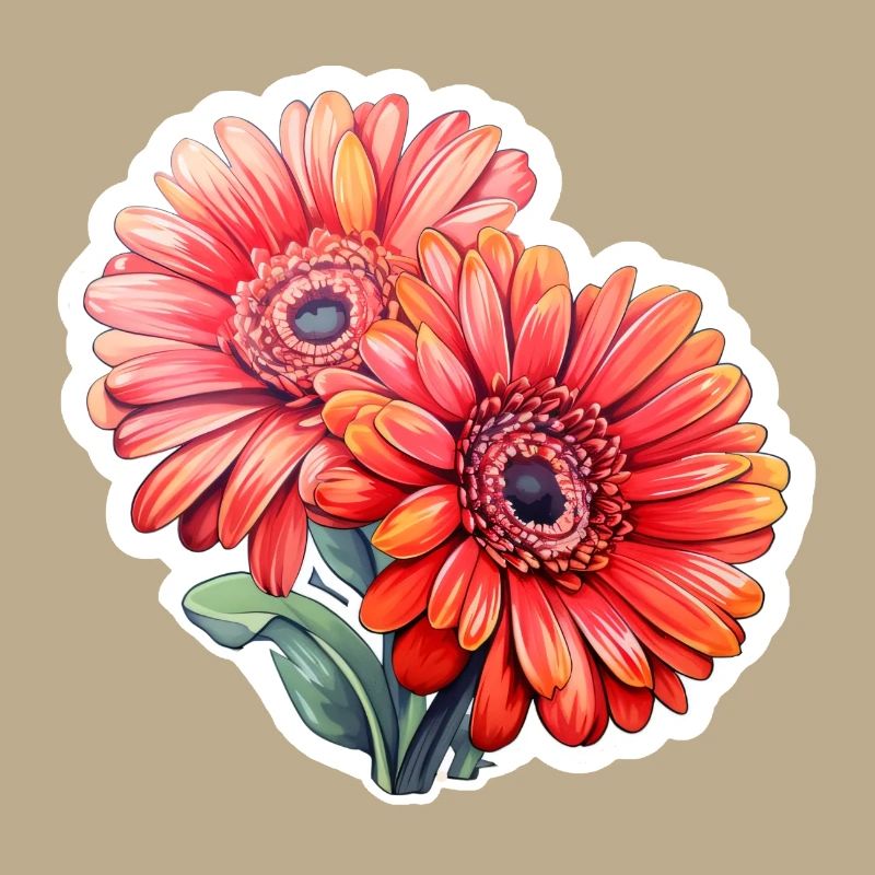 Gerbera Daisies 2 Blüten