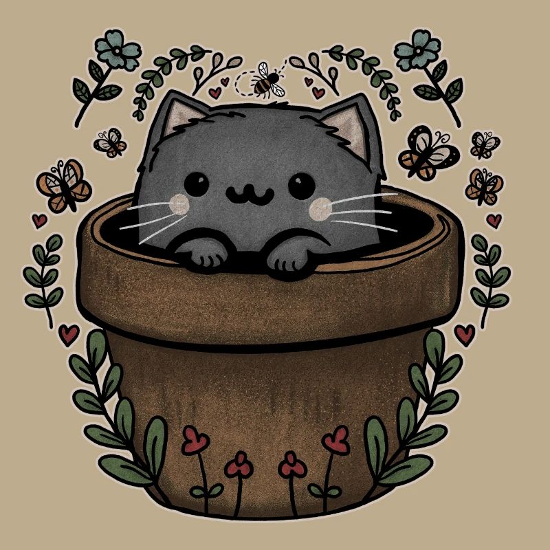Chat fleur