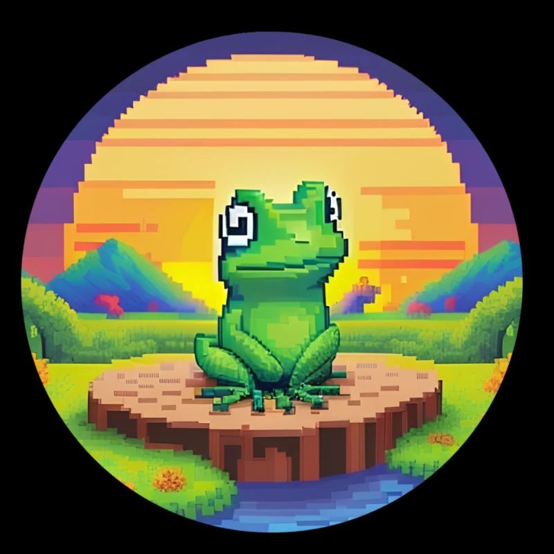 Retro Pixel Frosch