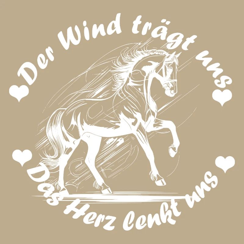Der Wind trägt uns - Pferd (weiß)