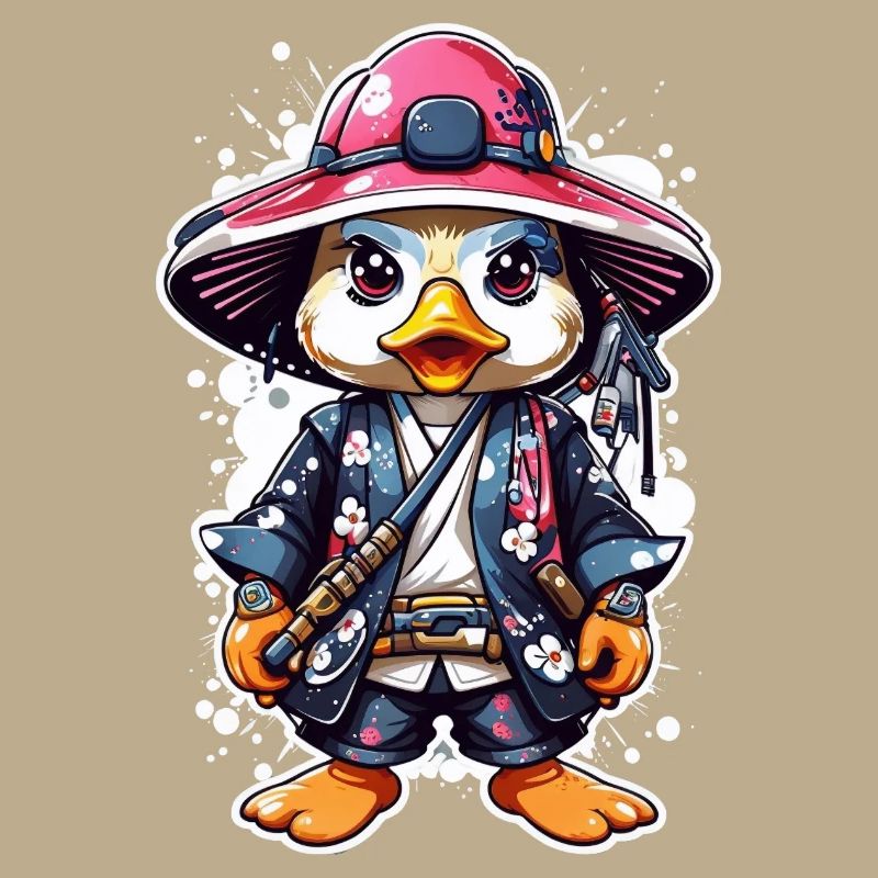 Quacksalber-tastische Samurai-Abenteuer: Niedliche Samurai-Ente