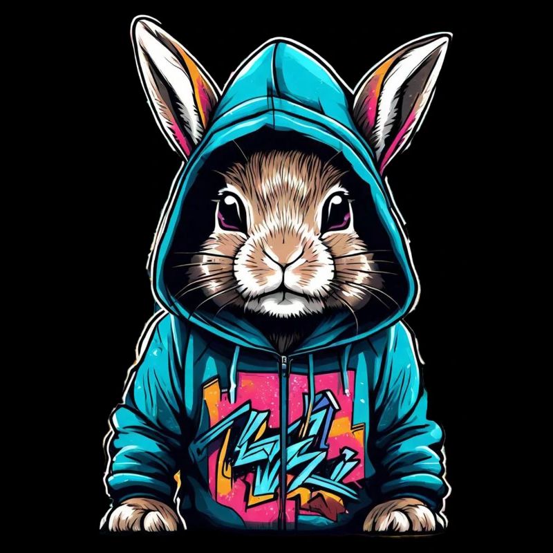 Hüpfe mit Stil Cooler Hase