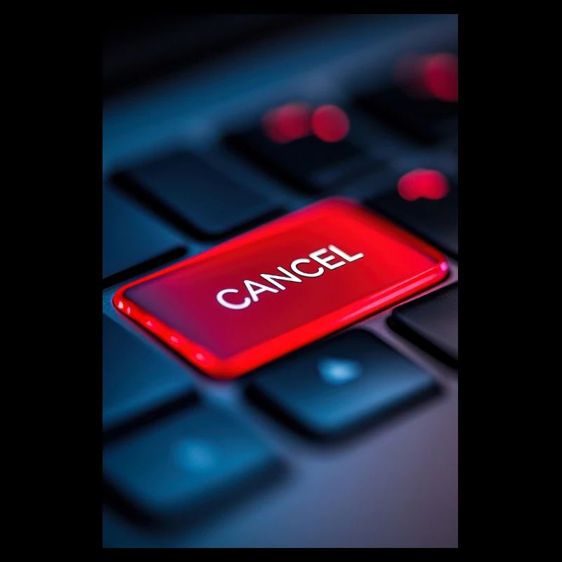 Red Cancel Key Highlight