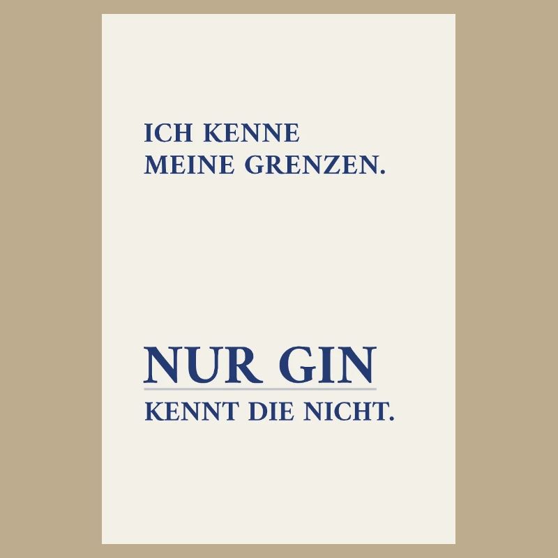 Gin Knows No Borders – Minimal Poster